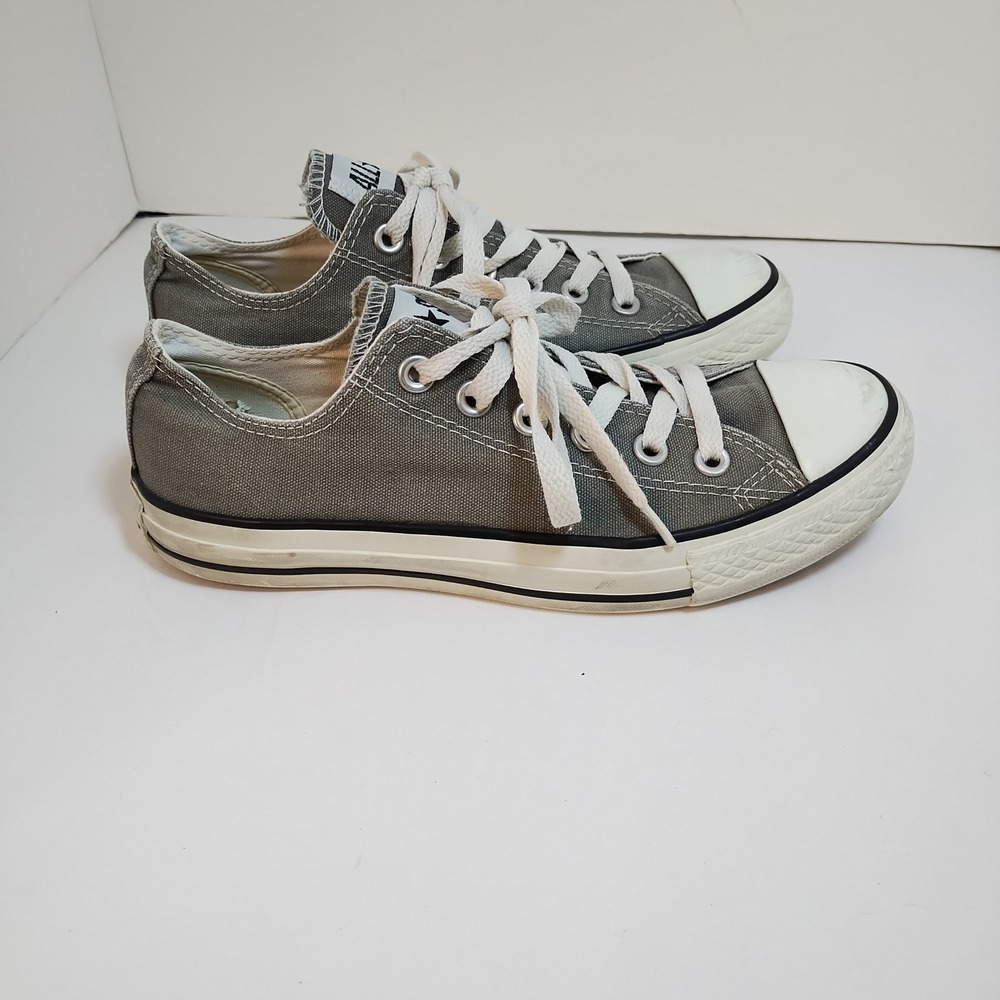 Converse All Star Low Top Gray Canvas Unisex Men 5 Women 7 Sneakers Casual Shoes - Picture 8 of 14